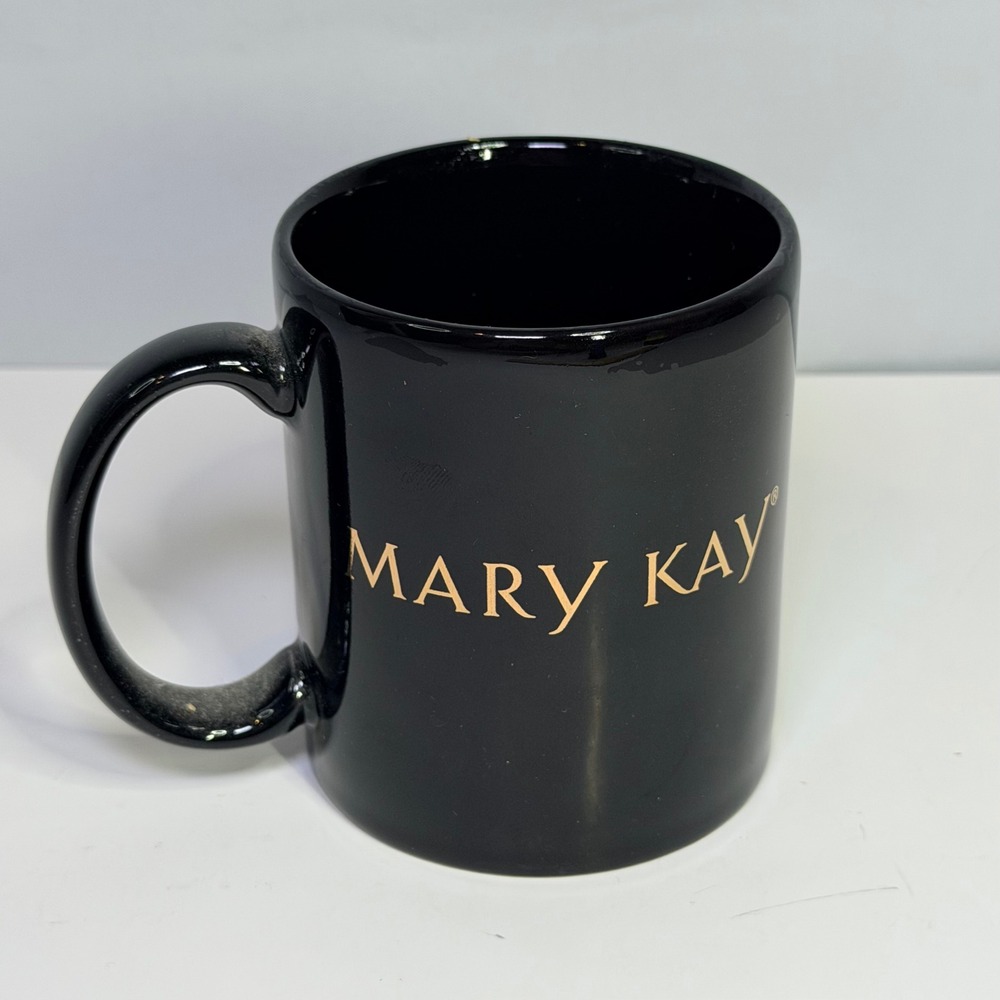 Mary Kay Coffee Mug‎ Black Gold Americas Best Selling Brand Ceramic Tea Cup